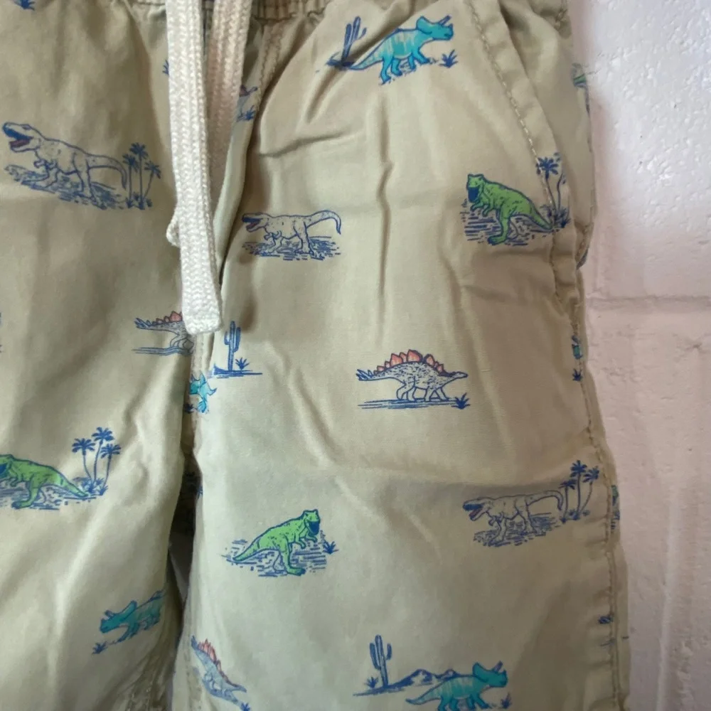 The Children's Place Khaki Shorts with Dinosaur Print Size 3T